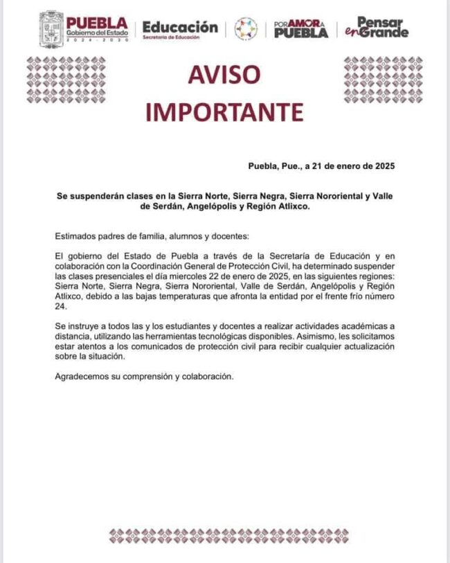 suspende clases