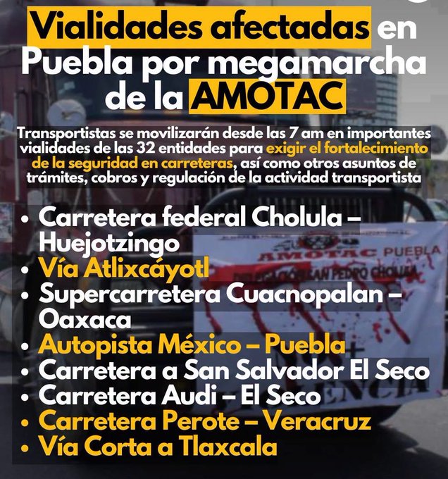 Bloqueos de AMOTAC exhiben incapacidad gubernamental para atender demandas del transporte