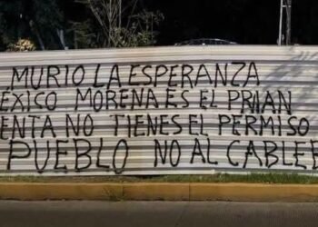 “Aquí murió la esperanza”: aparece nuevo mensaje contra el Cablebús de Armenta