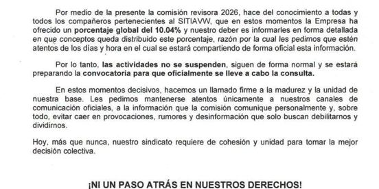vw comunicado