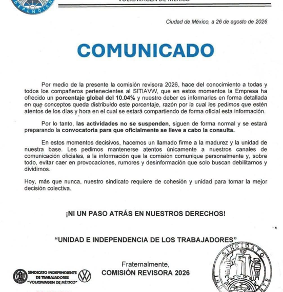 Volkswagen sube la oferta al 10.04% y evita, por ahora, la huelga en Puebla
