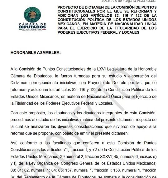 Doble nacionalidad bajo la lupa: Morena alista reforma para blindar Presidencia y gubernaturas