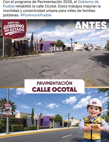 Gobierno poblano recurre a IA para presumir “mejoras”